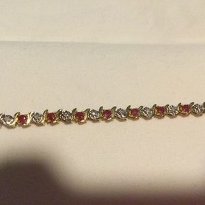 Diamond & Ruby Tennis Bracelet